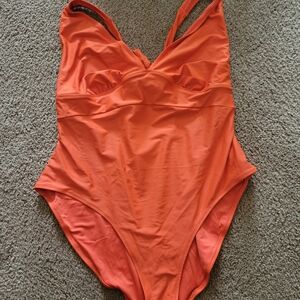 Old Navy Bright Orange One-Piece Swimsuit